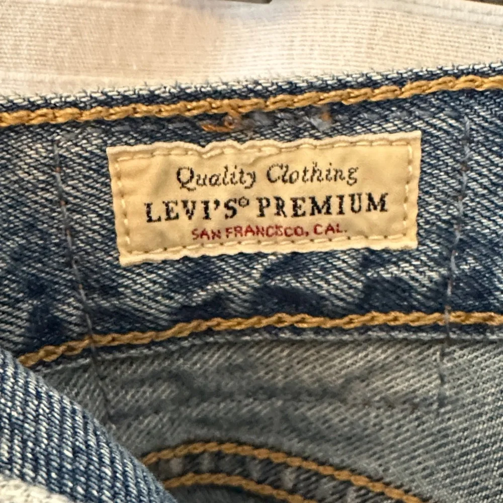 Levi’s Blue Denim Maxi Skirt with Slit - Picture 3 of 7